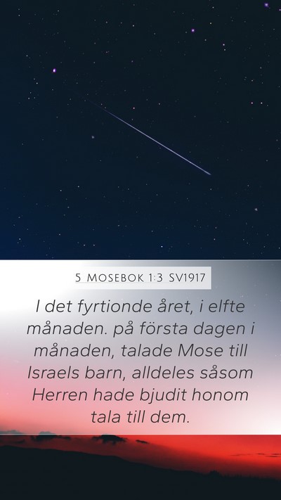 5 Mosebok 1:3 SV1917 Bible Verse Image