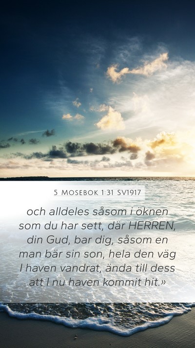 5 Mosebok 1:31 SV1917 Bible Verse Image
