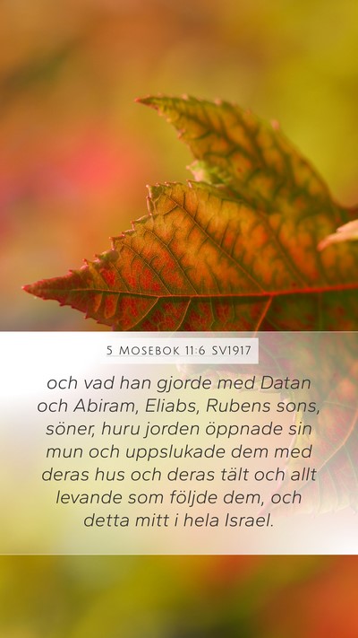 5 Mosebok 11:6 SV1917 Bible Verse Image