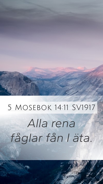 5 Mosebok 14:11 SV1917 Mobile Phone Wallpaper - Alla rena fåglar fån I - Mobile Bible Verse Wallpaper