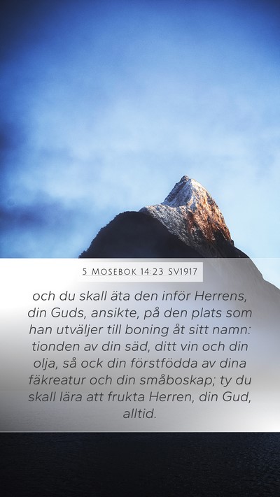 5 Mosebok 14:23 SV1917 Bible Verse Image