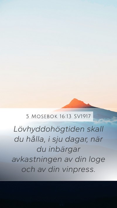 5 Mosebok 16:13 SV1917 Bible Verse Image