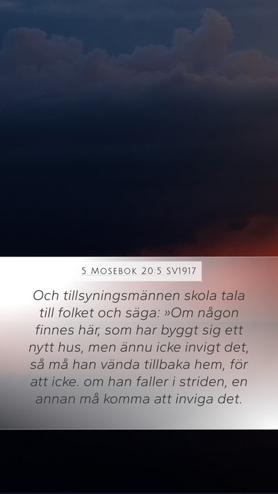 5 Mosebok 20:5 SV1917 Bible Verse Image