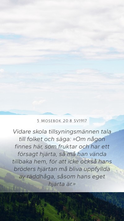 5 Mosebok 20:8 SV1917 Bible Verse Image