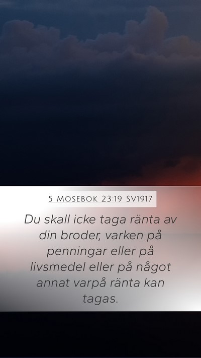 5 Mosebok 23:19 SV1917 Bible Verse Image