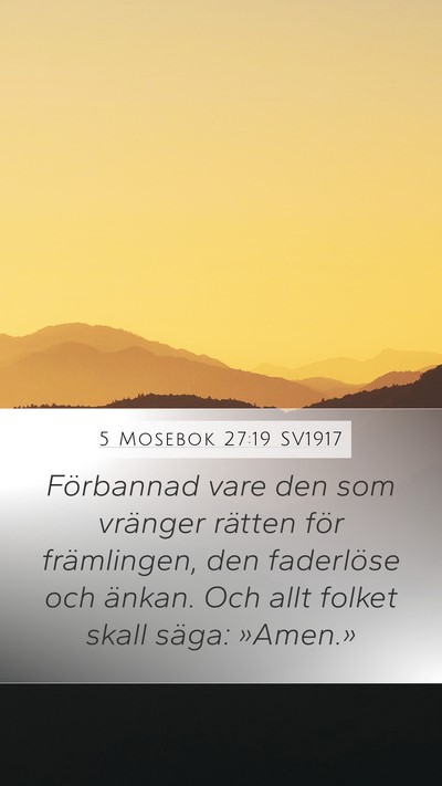 5 Mosebok 27:19 SV1917 Bible Verse Image