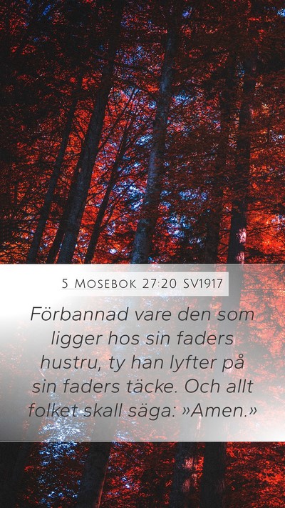 5 Mosebok 27:20 SV1917 Bible Verse Image