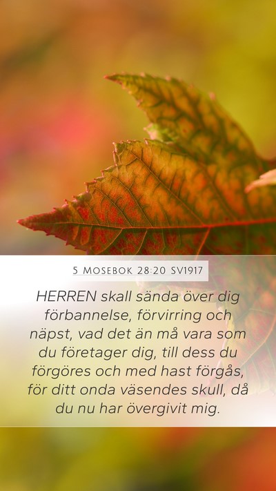 5 Mosebok 28:20 SV1917 Bible Verse Image