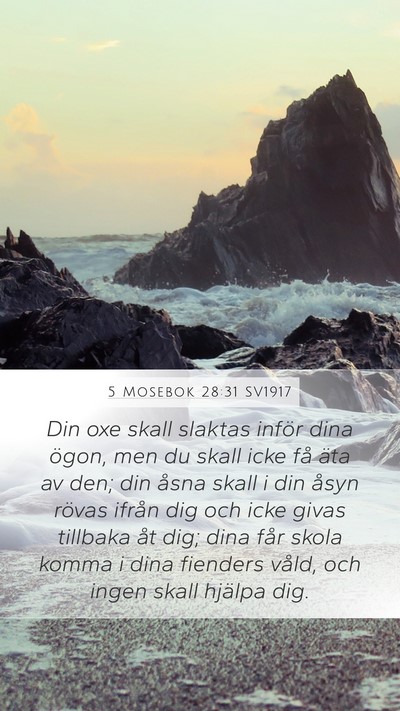 5 Mosebok 28:31 SV1917 Bible Verse Image