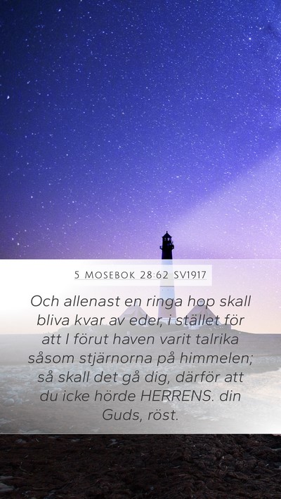 5 Mosebok 28:62 SV1917 Bible Verse Image