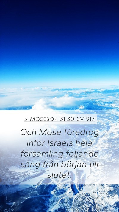 5 Mosebok 31:30 SV1917 Bible Verse Image