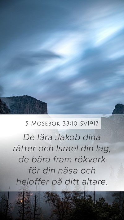 5 Mosebok 33:10 SV1917 Bible Verse Image