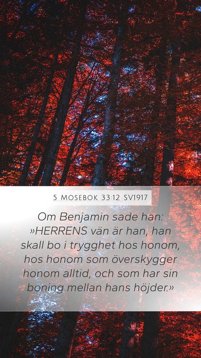 5 Mosebok 33:12 SV1917 Bible Verse Image