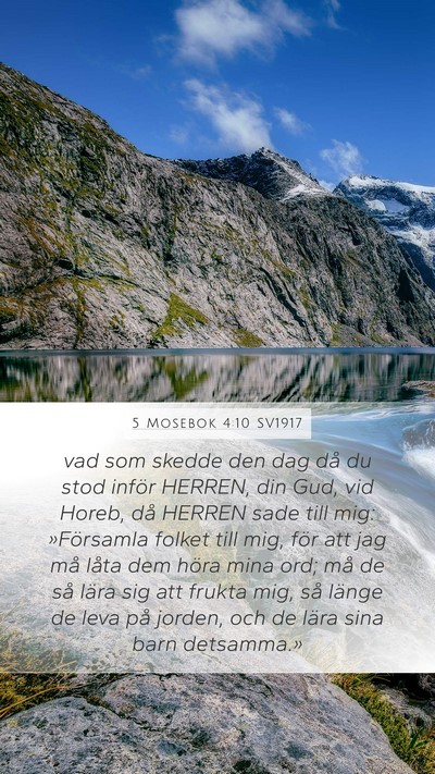 5 Mosebok 4:10 SV1917 Bible Verse Image