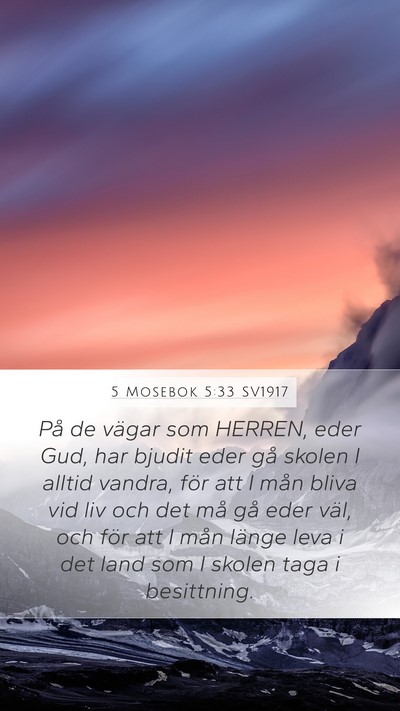 5 Mosebok 5:33 SV1917 Bible Verse Image