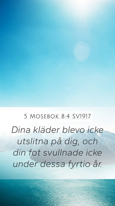 5 Mosebok 8:4 SV1917 Bible Verse Image