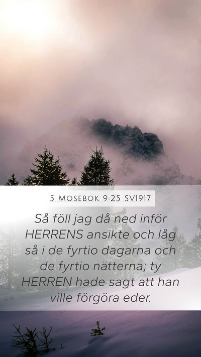 5 Mosebok 9:25 SV1917 Bible Verse Image