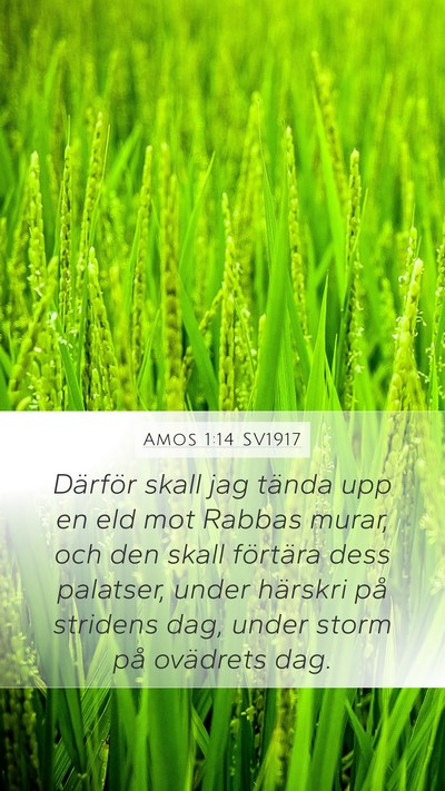 Amos 1:14 SV1917 Bible Verse Image
