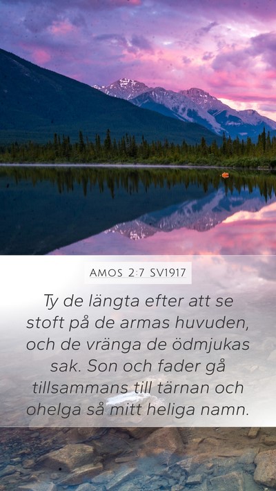 Amos 2:7 SV1917 Bible Verse Image