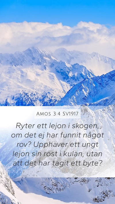 Amos 3:4 SV1917 Bible Verse Image