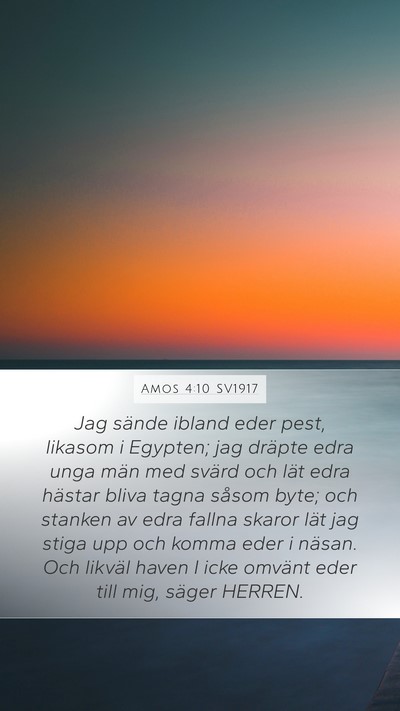 Amos 4:10 SV1917 Bible Verse Image