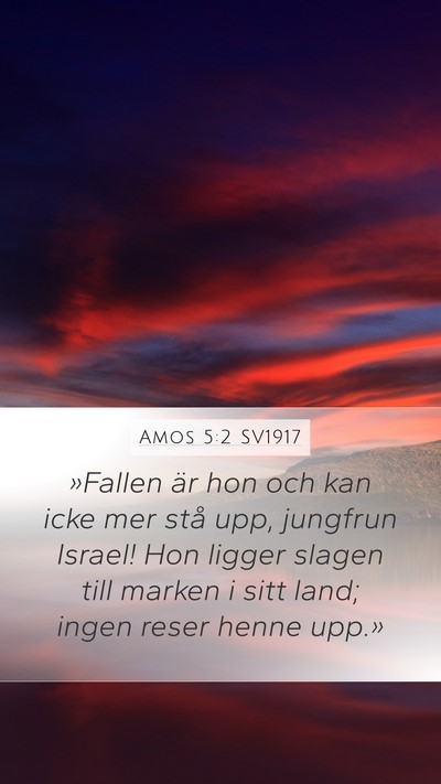 Amos 5:2 SV1917 Bible Verse Image