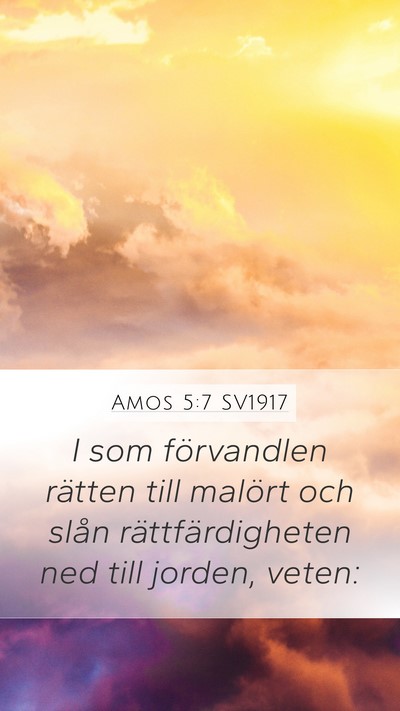 Amos 5:7 SV1917 Bible Verse Image