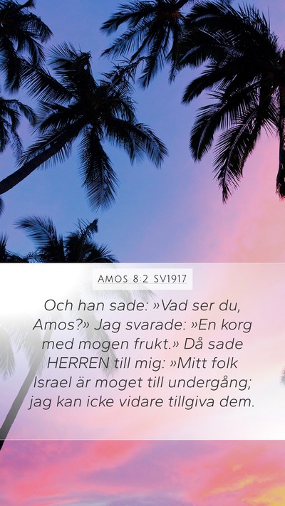 Amos 8:2 SV1917 Bible Verse Image