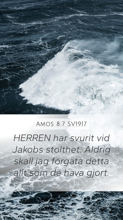 Amos 8:7 SV1917 Bible Verse Image