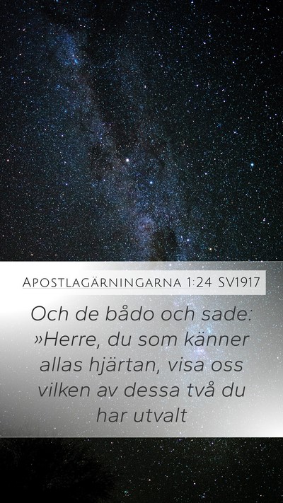 Apostlagärningarna 1:24 SV1917 Bible Verse Image
