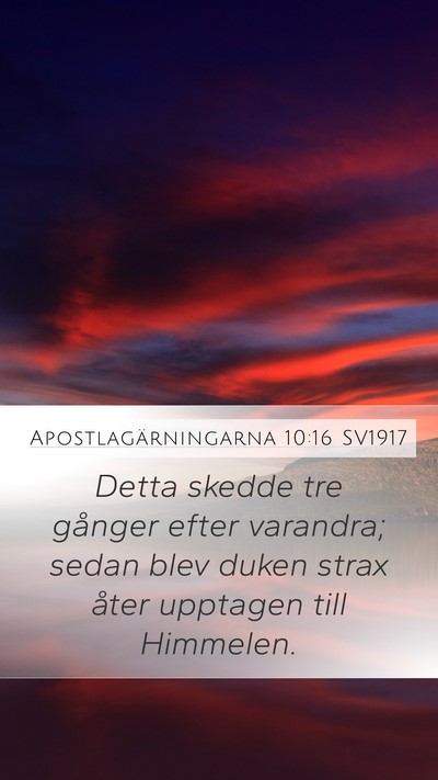 Apostlagärningarna 10:16 SV1917 Bible Verse Image