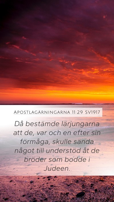 Apostlagärningarna 11:29 SV1917 Bible Verse Image