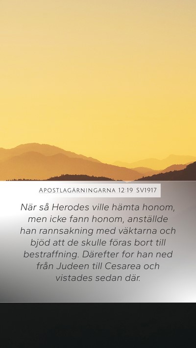 Apostlagärningarna 12:19 SV1917 Bible Verse Image