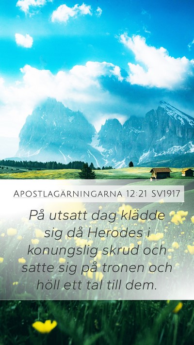 Apostlagärningarna 12:21 SV1917 Bible Verse Image