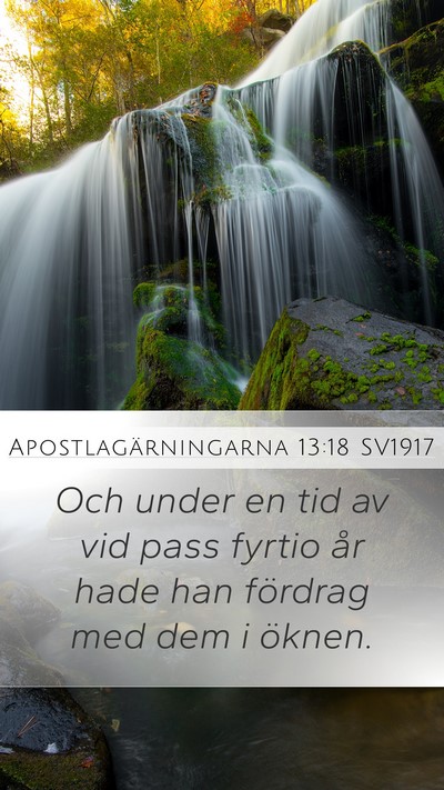 Apostlagärningarna 13:18 SV1917 Bible Verse Image