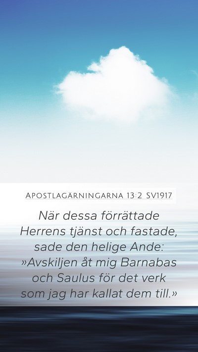 Apostlagärningarna 13:2 SV1917 Bible Verse Image