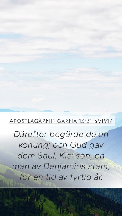 Apostlagärningarna 13:21 SV1917 Bible Verse Image