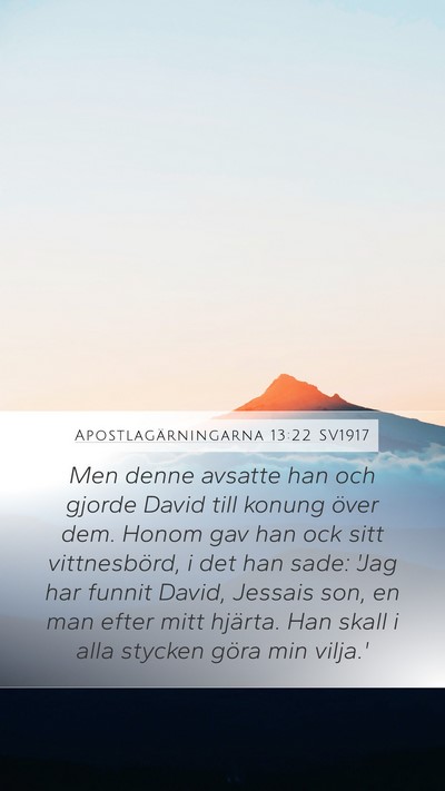 Apostlagärningarna 13:22 SV1917 Bible Verse Image