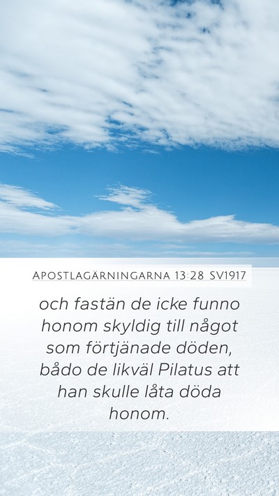 Apostlagärningarna 13:28 SV1917 Bible Verse Image