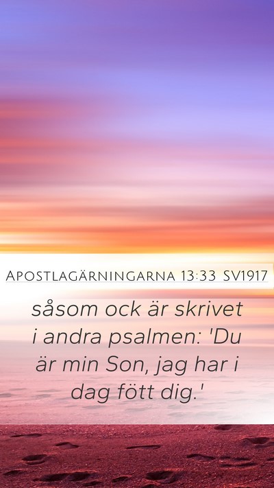 Apostlagärningarna 13:33 SV1917 Bible Verse Image