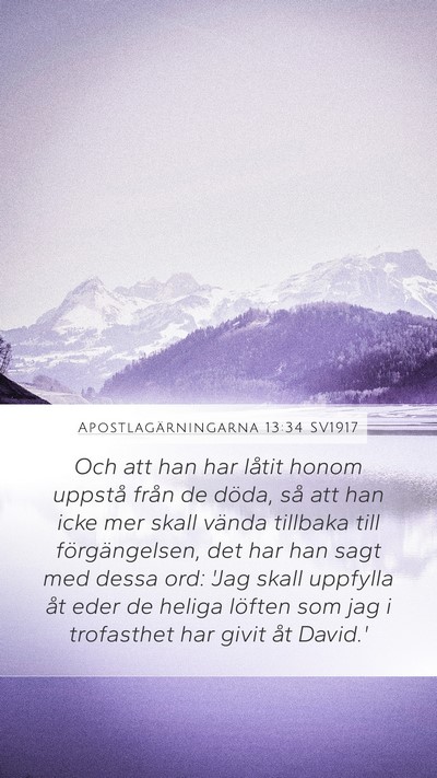 Apostlagärningarna 13:34 SV1917 Bible Verse Image