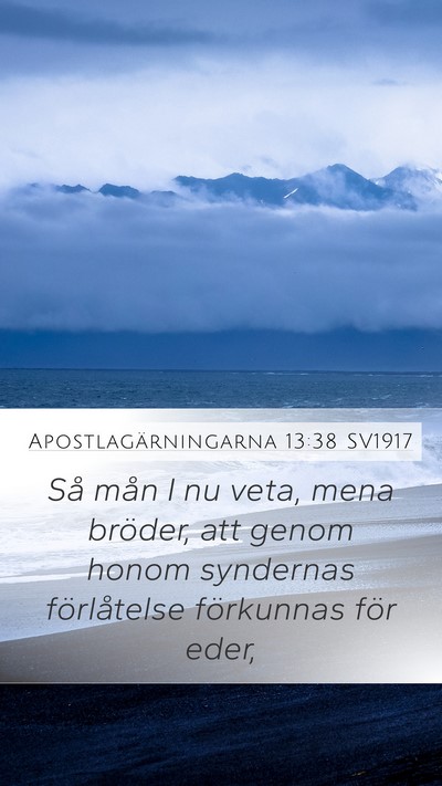 Apostlagärningarna 13:38 SV1917 Bible Verse Image