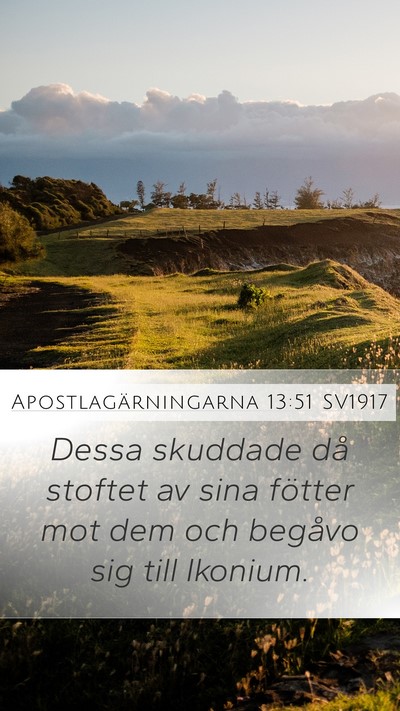 Apostlagärningarna 13:51 SV1917 Bible Verse Image