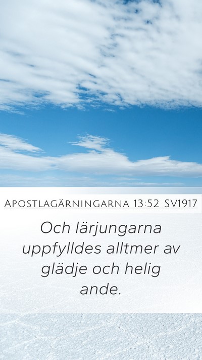 Apostlagärningarna 13:52 SV1917 Bible Verse Image