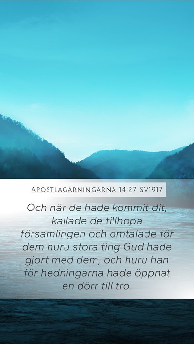 Apostlagärningarna 14:27 SV1917 Bible Verse Image