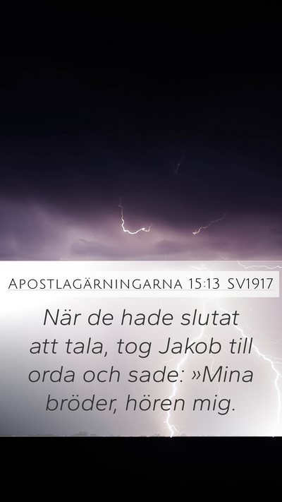 Apostlagärningarna 15:13 SV1917 Bible Verse Image