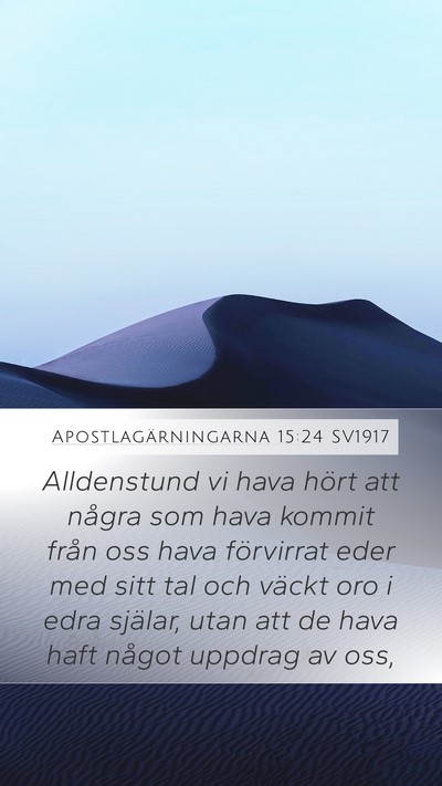 Apostlagärningarna 15:24 SV1917 Bible Verse Image