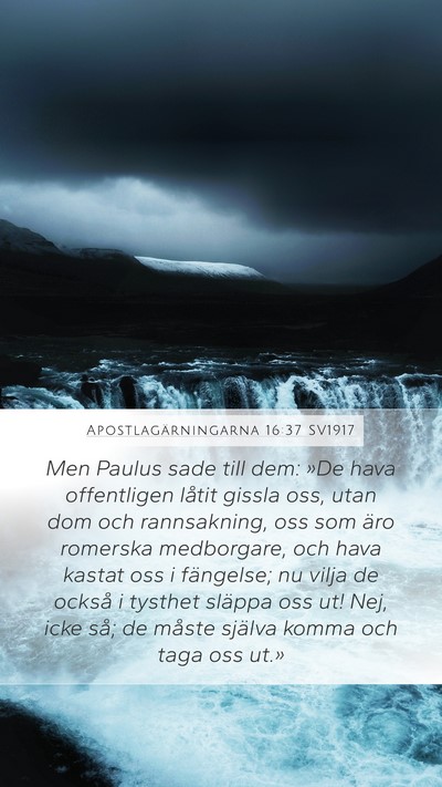 Apostlagärningarna 16:37 SV1917 Bible Verse Image