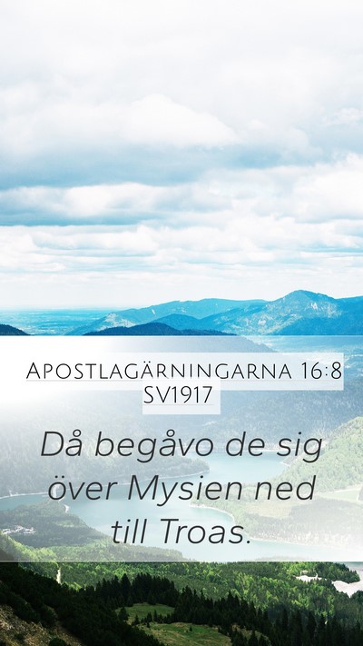 Apostlagärningarna 16:8 SV1917 Bible Verse Image