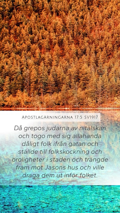 Apostlagärningarna 17:5 SV1917 Bible Verse Image